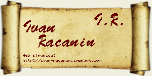 Ivan Račanin vizit kartica